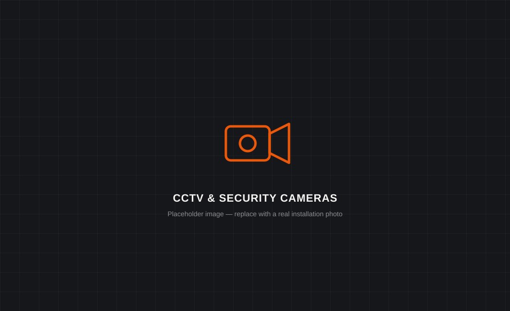 Security camera mounted on an exterior wall